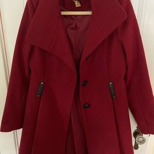 Steve Madden A-line Pleated Overcoat